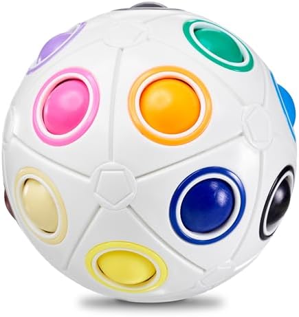 CUBIDI® Original Rainbow Puzzle Ball I Brain Teasers for Kids Ages 6-10 I for Boys and Girls 6+ Years