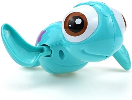 DUCKBOXX XX Wind-up Swimming Sea Turtles Bath Toy, No Battery Mold-Free Anti-Rust Interactive Montessori Toy for Kids 18M+ (Blue)