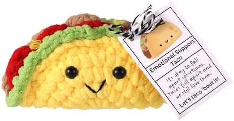 Positive Penguin, Mini Funny Knitted Penguin Toy Cute Positive Crochet Animals Potato Doll with Encouragement Card Gift for Kids Girls Boys Women Friends Birthday Party Decoration