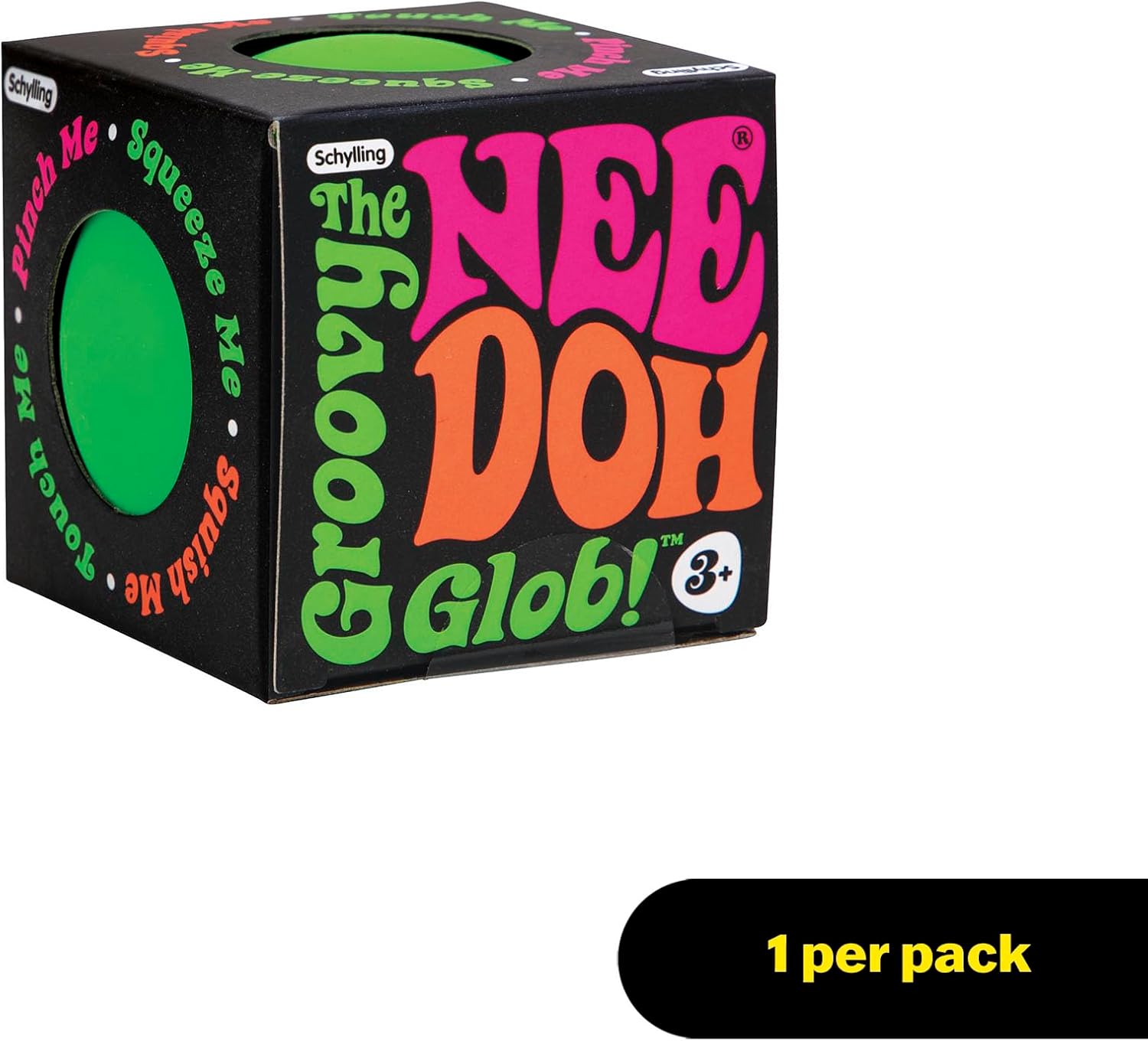 Schylling NeeDoh Original - Sensory Fidget Toy - Green - Ages 3 to Adult , 1 Count ( Pack of 1)