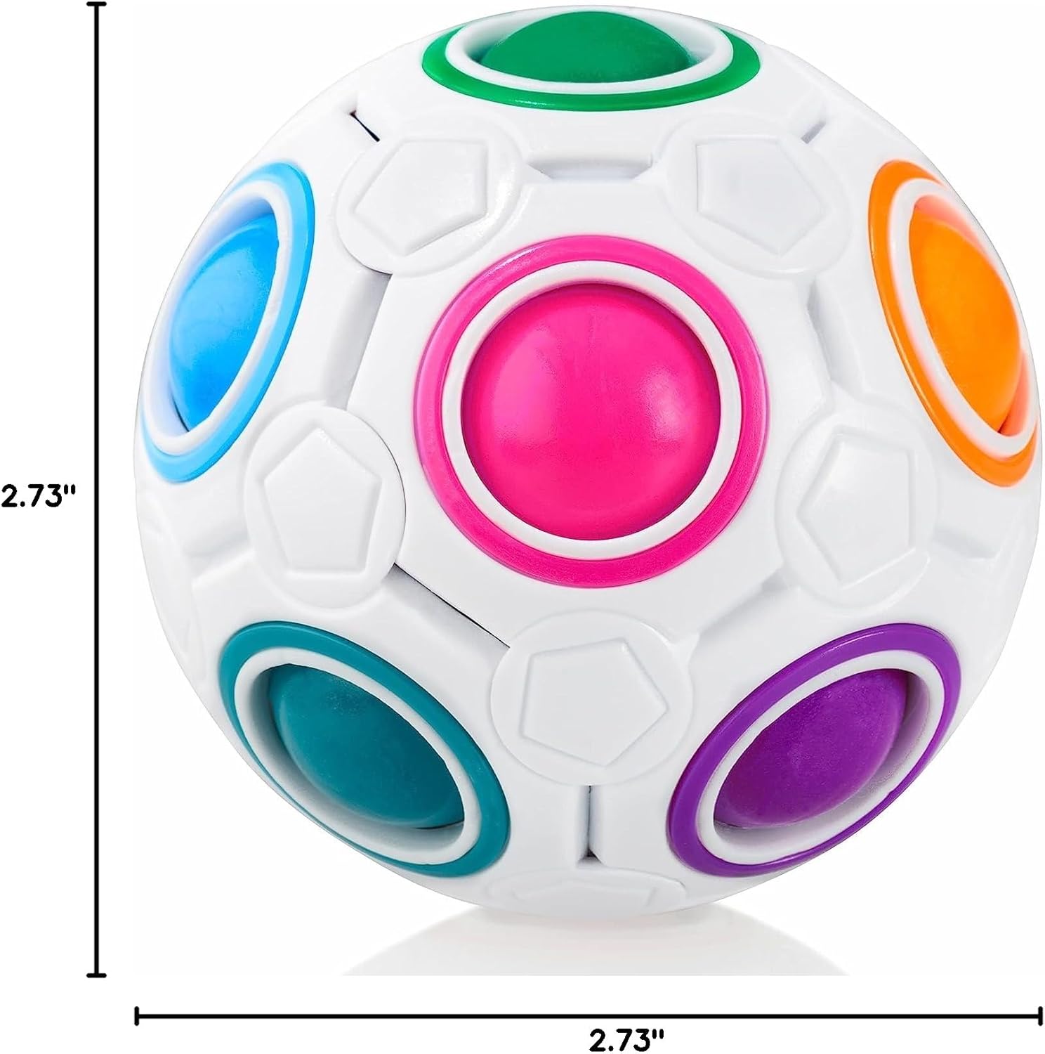 CUBIDI® Original Rainbow Puzzle Ball I Brain Teasers for Kids Ages 6-10 I for Boys and Girls 6+ Years