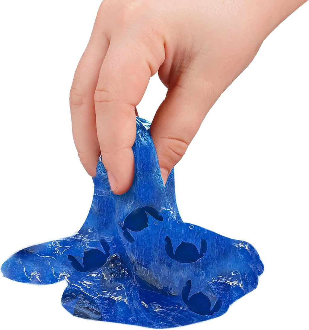CRA-Z-Slimy Stitch Slime Toy- Glossy, Stretchy, Super Soft, Smooth Blue Stitch Slime with Stitch Shaped Confetti Mix-Ins for Boys and Girls, Lilo and Stitch Kids Toy Gift