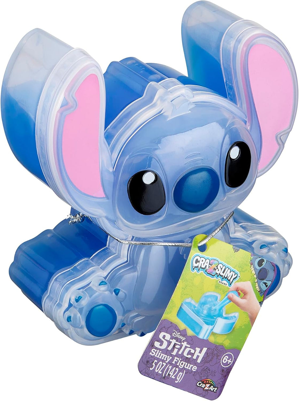 CRA-Z-Slimy Stitch Slime Toy- Glossy, Stretchy, Super Soft, Smooth Blue Stitch Slime with Stitch Shaped Confetti Mix-Ins for Boys and Girls, Lilo and Stitch Kids Toy Gift