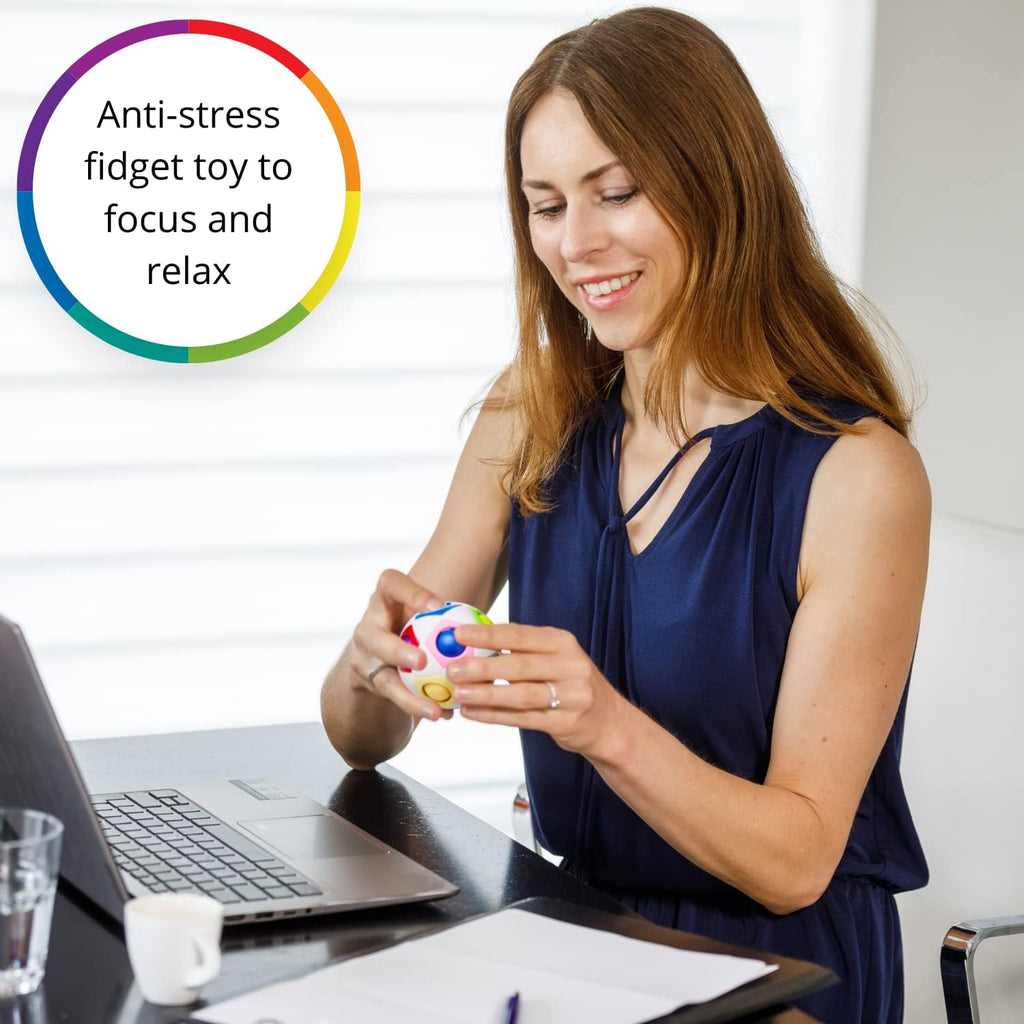 CUBIDI® Original Rainbow Puzzle Ball I Brain Teasers for Kids Ages 6-10 I for Boys and Girls 6+ Years