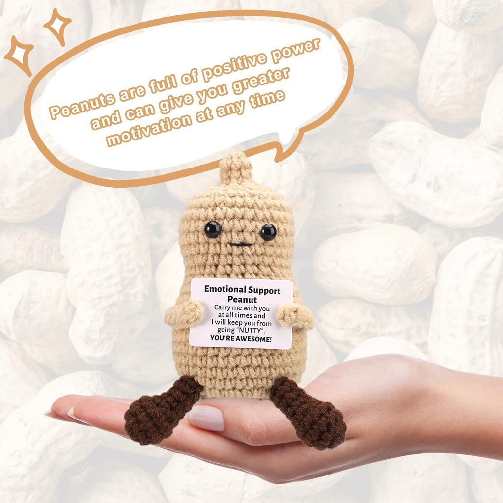 Positive Penguin, Mini Funny Knitted Penguin Toy Cute Positive Crochet Animals Potato Doll with Encouragement Card Gift for Kids Girls Boys Women Friends Birthday Party Decoration