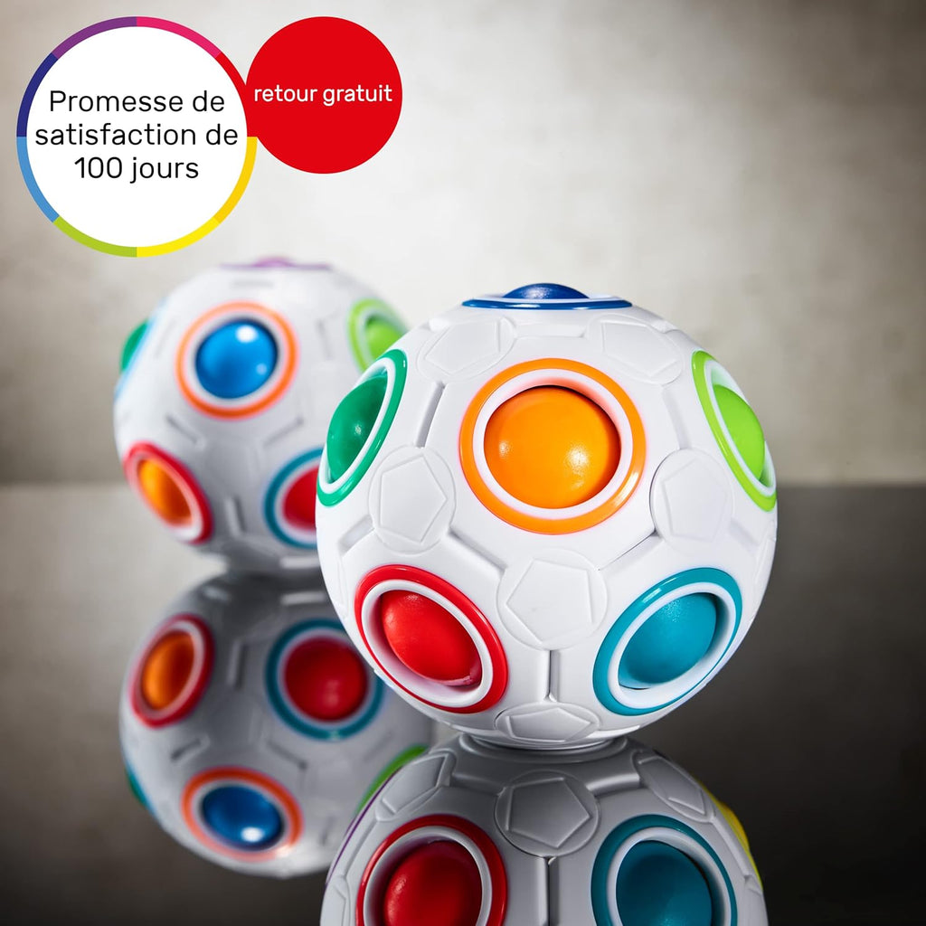 CUBIDI® Original Rainbow Puzzle Ball I Brain Teasers for Kids Ages 6-10 I for Boys and Girls 6+ Years