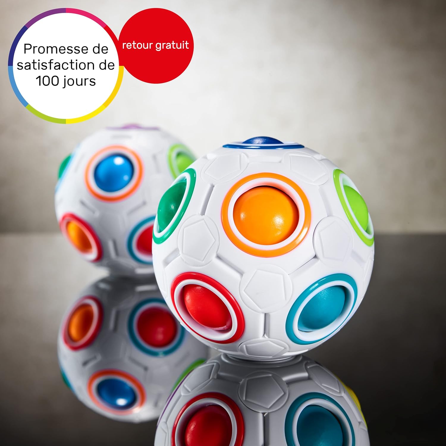 CUBIDI® Original Rainbow Puzzle Ball I Brain Teasers for Kids Ages 6-10 I for Boys and Girls 6+ Years