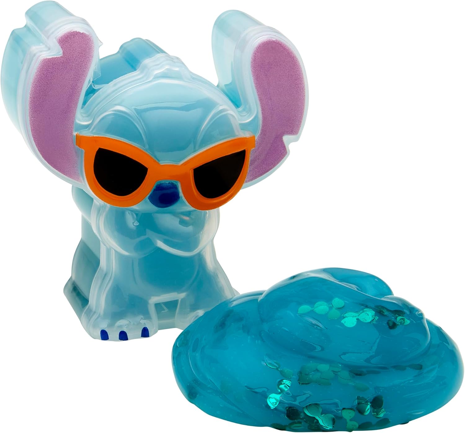 CRA-Z-Slimy Stitch Slime Toy- Glossy, Stretchy, Super Soft, Smooth Blue Stitch Slime with Stitch Shaped Confetti Mix-Ins for Boys and Girls, Lilo and Stitch Kids Toy Gift