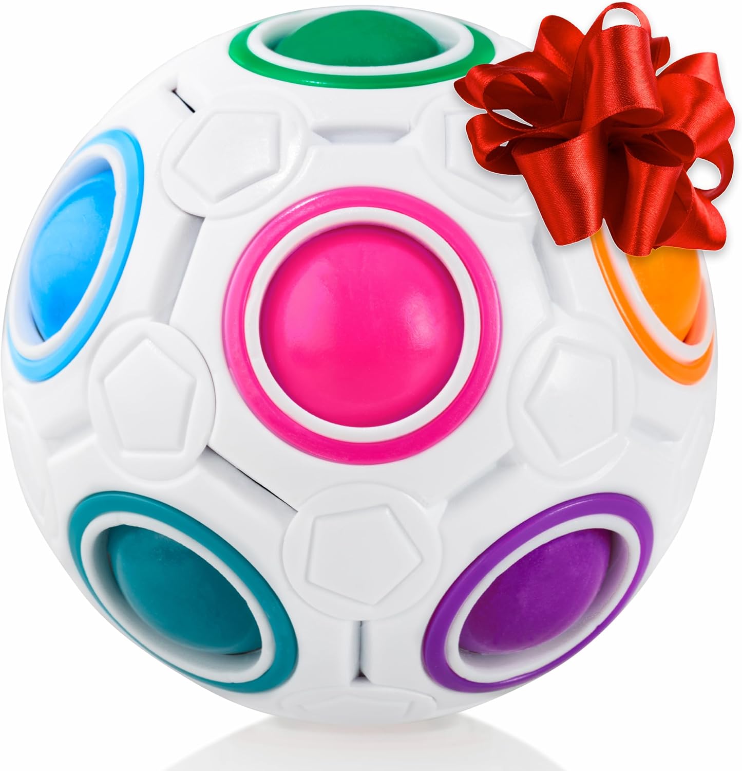 CUBIDI® Original Rainbow Puzzle Ball I Brain Teasers for Kids Ages 6-10 I for Boys and Girls 6+ Years