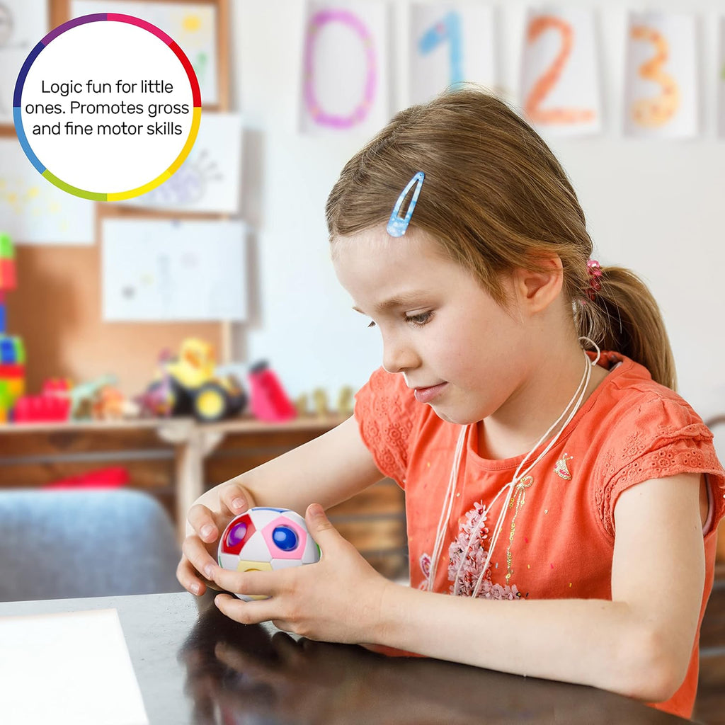 CUBIDI® Original Rainbow Puzzle Ball I Brain Teasers for Kids Ages 6-10 I for Boys and Girls 6+ Years