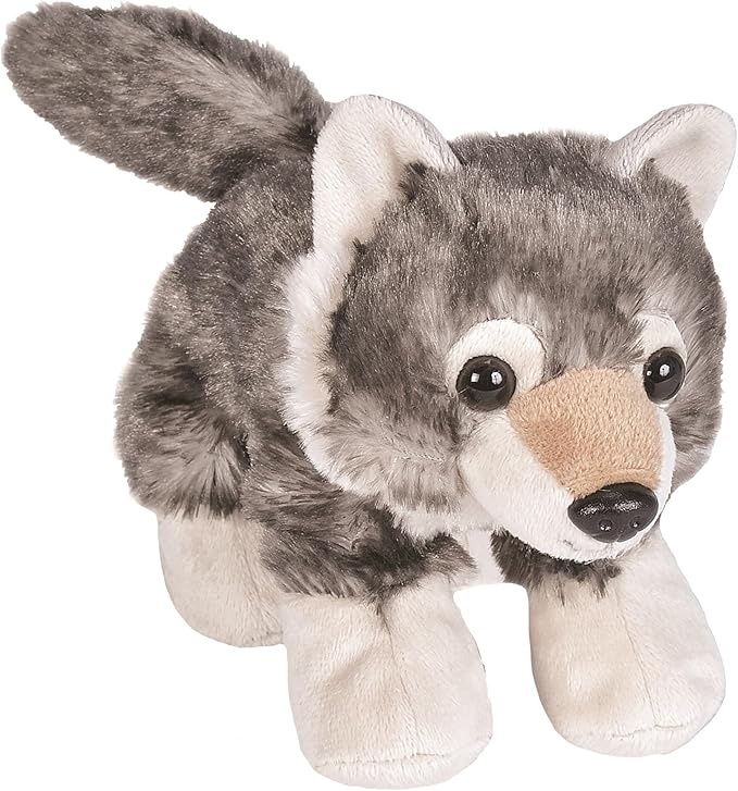 Wild Republic Wolf Plush, Stuffed Animal, Plush Toy, Gifts for Kids, Hug’Ems 7"