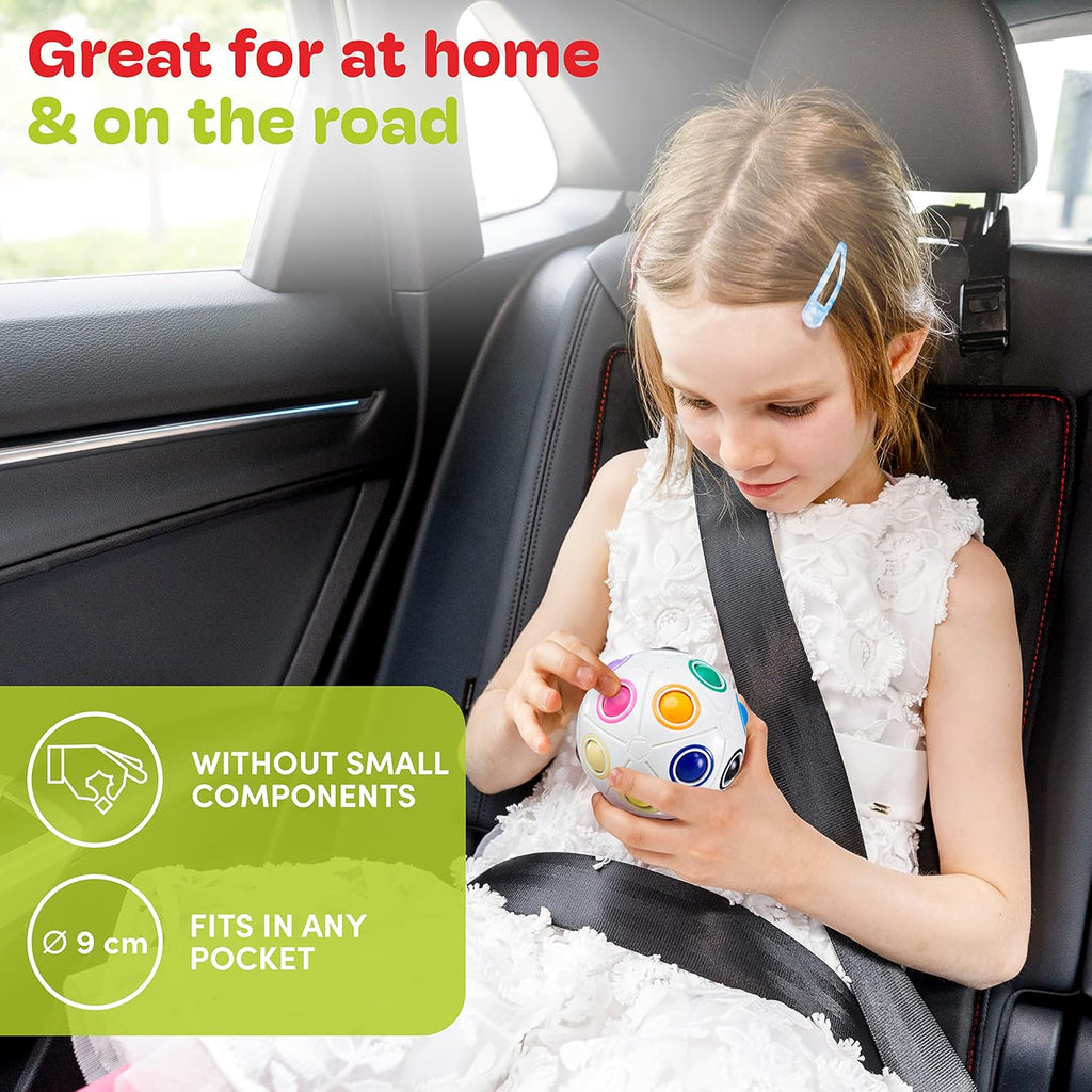 CUBIDI® Original Rainbow Puzzle Ball I Brain Teasers for Kids Ages 6-10 I for Boys and Girls 6+ Years