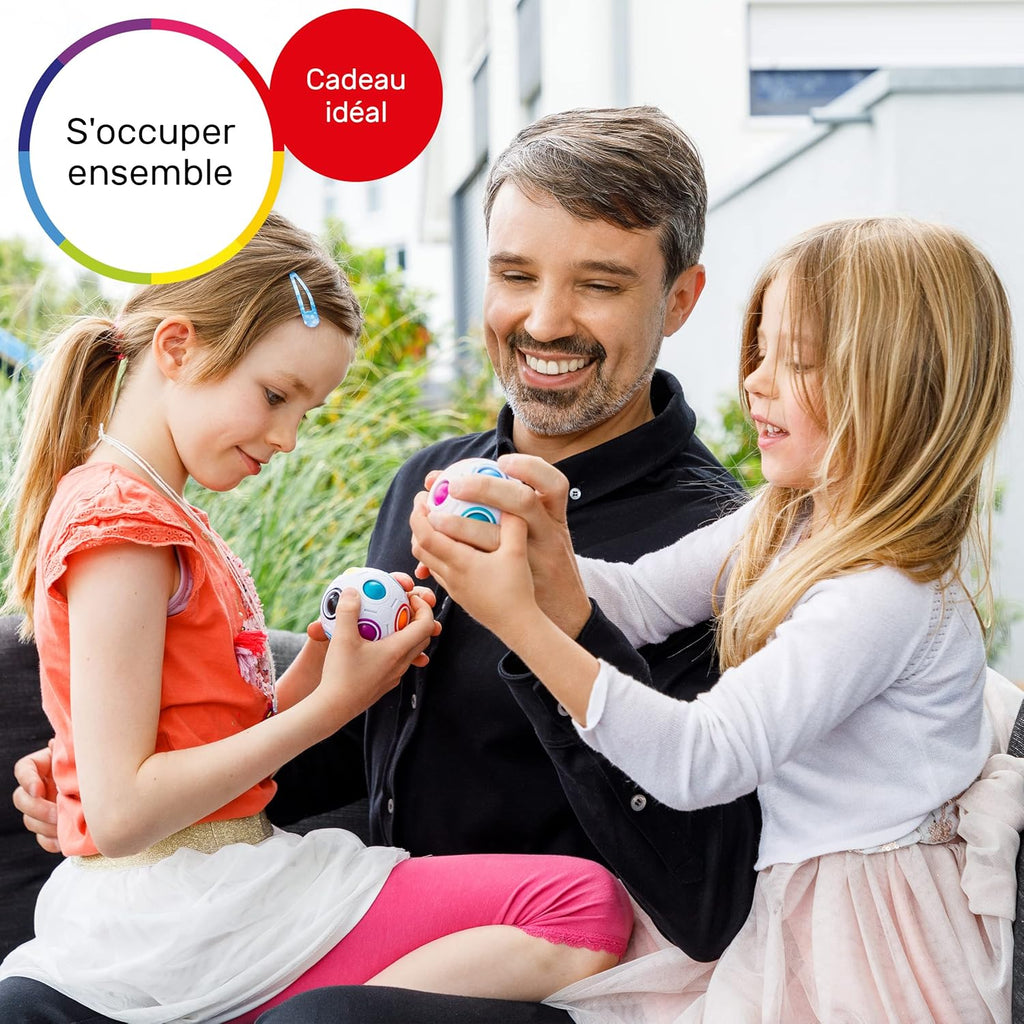 CUBIDI® Original Rainbow Puzzle Ball I Brain Teasers for Kids Ages 6-10 I for Boys and Girls 6+ Years